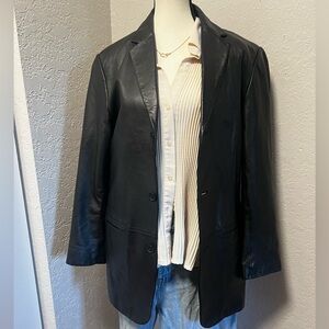 Blazer style leather jacket- men’s sz S